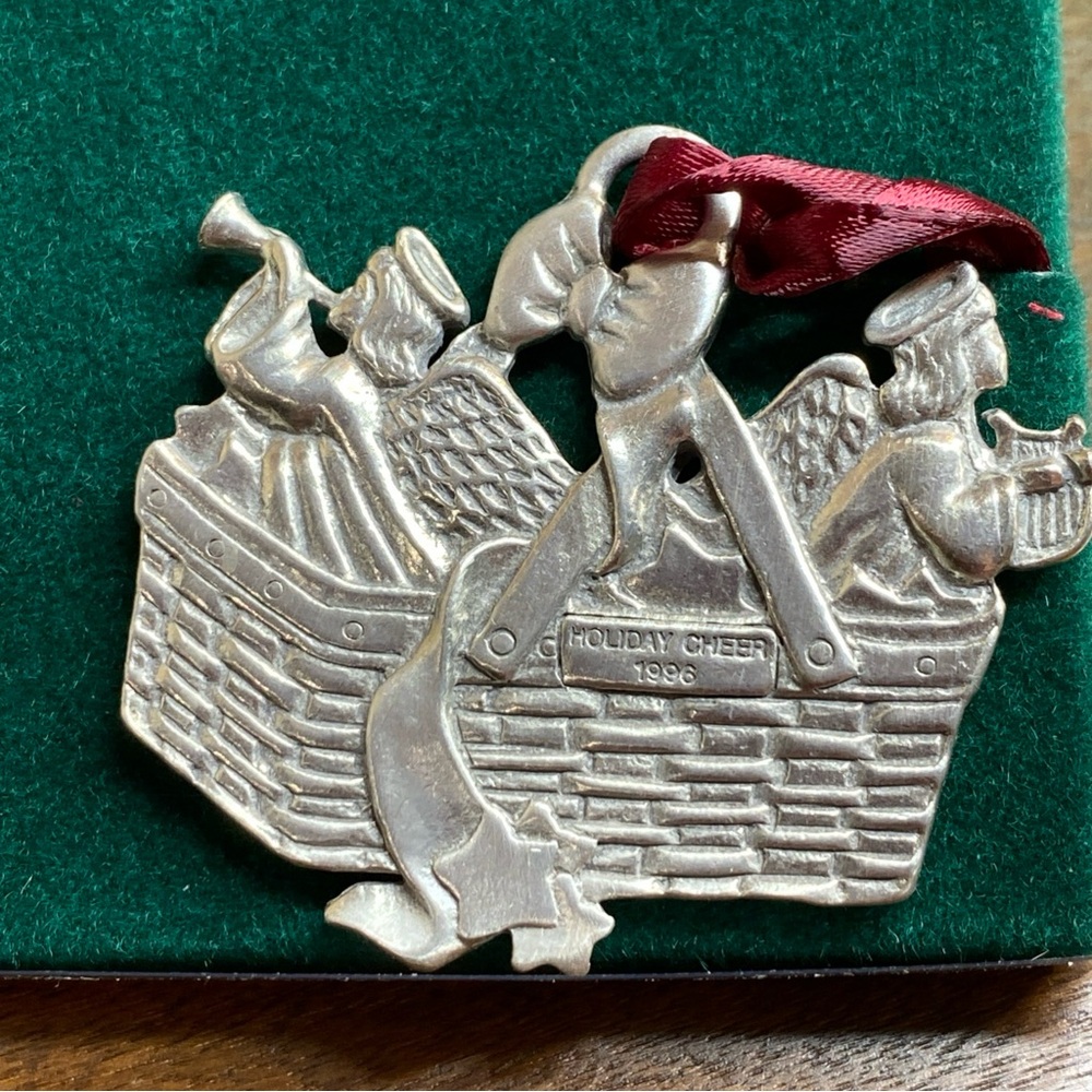 VTG 1995 Longaberger Basket‎ Set Of Four Christmas Tree Ornaments Holiday - Picture 8 of 14